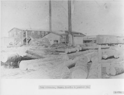 Log Storage, Huron Handle & Lumber Co., Alpena, MI