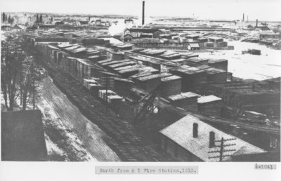 Lumber Stacks Along the Thunder Bay River