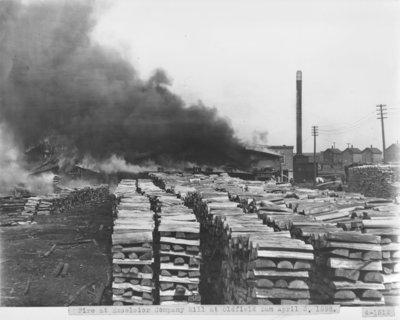 Alpena Excelsior Company Mill Fire