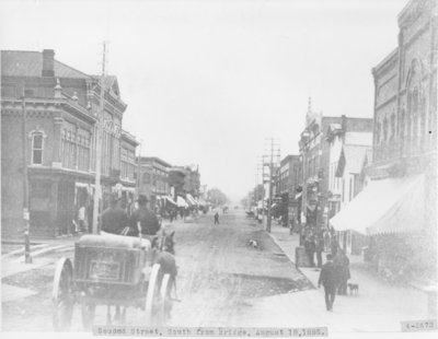 Second Street, South from Bridge, August 18, 1885