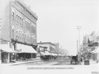 Second Street, North from Washington, 1891