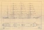 Sail & Rigging Plan for California (4-mast Barque), 1882