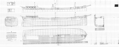 Outboard and Cabin Details of Schooner ST. LOUIS OF CATHARINES (1877)