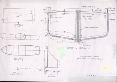 Construction details for 1/4 scale Model of a Great Lakes Schooner by Jack B. Spicer