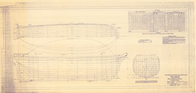 Lines Plan of Bark CHARLES W. MORGAN (1841)