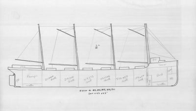 Inboard Profile of Standard Oil Co. Steamers No. 83,84,85,88,90