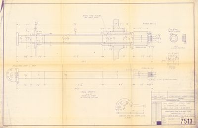 Tail Shaft, Stern Tube, & Propeller Wheel Arrangement for S.S. ALABAMA, Hull 36