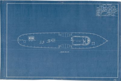 Shelter Deck Plan for Wooden Steamer Anna C. WILSON (1912)