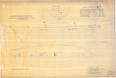 Outboard Profiles & Lines Draught for Pride of Baltimore (1977)