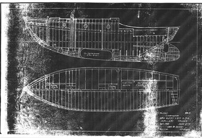 Construction Plans for Auxiliary Cruiser (1938) by Jack B. Spicer