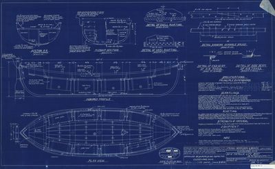 General Arrangement for 20' Metallic Life Boat (1938)