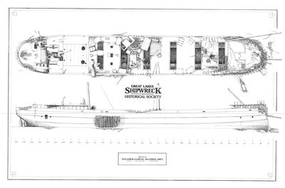 Archaeological Site Plan of Steamer SAMUEL MATHER (1887)