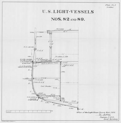 Midship Section for U.S. Light-Vessels Nos. 82 and 89