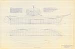 Hull Lines and Body Plan for Topsail Schooner CLIPPER CITY (1854)