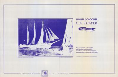 Plans series on Lumber Schooner C.A. THAYER (1895)