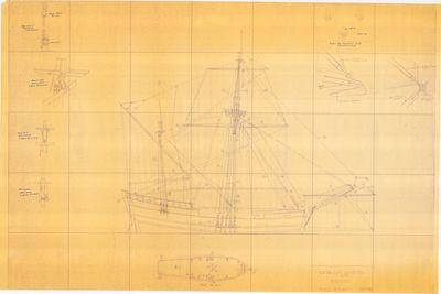 Rigging Plan for Le GRIFFON (1679)