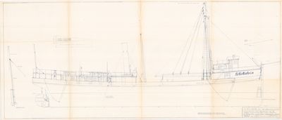 Outboard Profile for D.D. Calvin (1883)