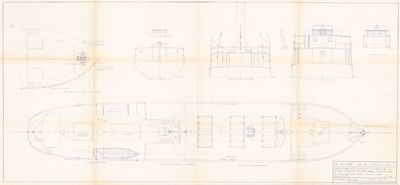 Deck Plans & Sections for Steam Barge D.D. CALVIN (1883)