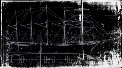 Outboard Profile and Deck View for Schooner DAVID DOWS (1881)