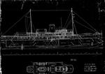 Inboard Profile and Deck Views for DELPHINE (1921)