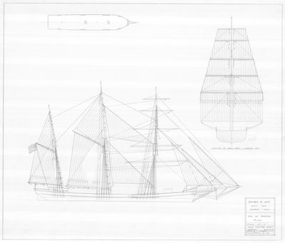 Sail and Rigging Plan for JAMES F. JOY (1866)