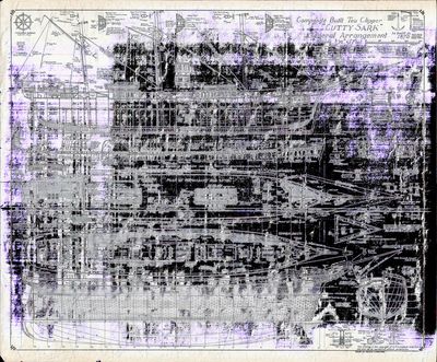 General Arrangement for Tea clipper CUTTY SARK (1870)