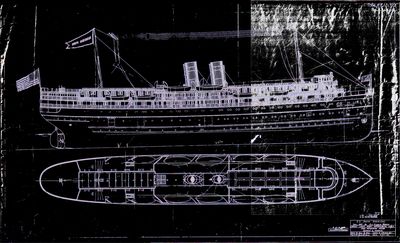 Profile and Deck Plan for S.S. SOUTH AMERICAN (1915)