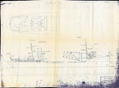 Riggin Plan for HURON (1914, Bulk Freighter)