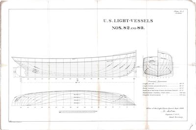 Hull Lines for U.S. Light-Vessels Nos. 82 and 89