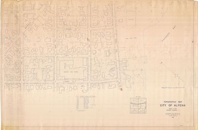 Topographic Map of the City of Alpena 1961