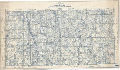 Farm-Forest Map South Part of Cheboygan County, Michigan (1932)