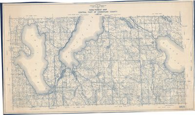 Farm-Forest Map Central Part of Cheboygan County, Michigan (1932)