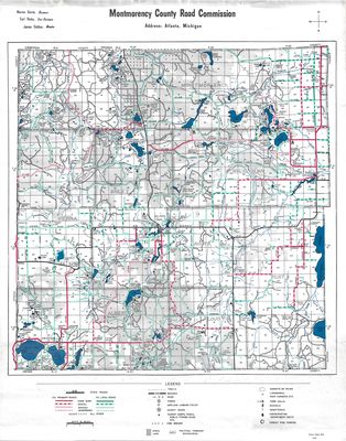 Montmorency County Road Commission Map (1967)