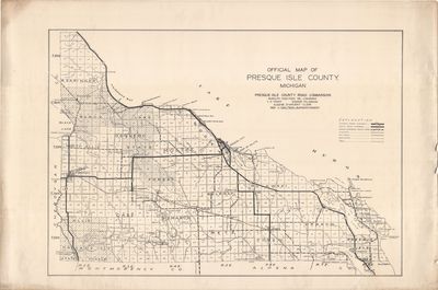 Official Map of Presque Isle County, MI