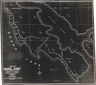 Map of Grand Point in the Township of Krakow Presque Isle County, Mich (1946)