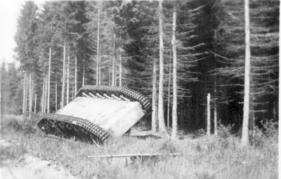 072 Military tank overturned