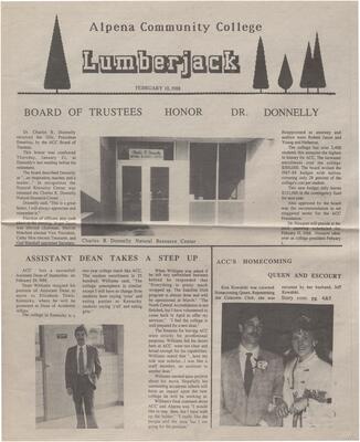 The Lumberjack February 10, 1988