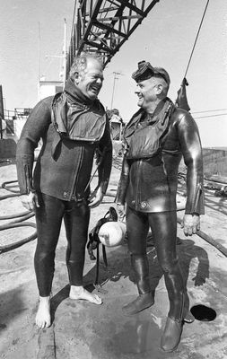 Dave Funk and Bob Massey on NORDMEER wreck