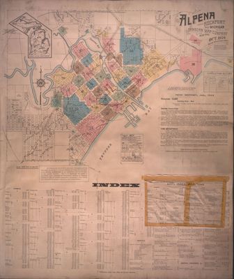 Sanborn Fire Insurance Map from Alpena, Michigan 1924