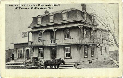 Hôtel du Peuple, T. Yelle, Prop.  St. Thomas d'Alfred, Ont.