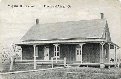 Magasin H. Lefebore.  St. Thomas d'Alfred, Ont.