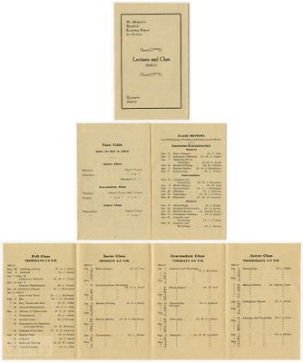 Lectures and Class, St. Michael's Hospital Training School for Nurses 1910-1911