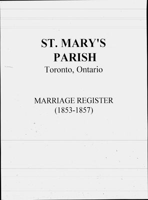 1853-1857 Marriages