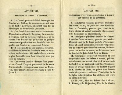 Règlement de la Venerable Confrerie Des Chaines De S. Pierre