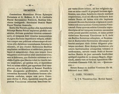 Règlement de la Venerable Confrerie Des Chaines De S. Pierre