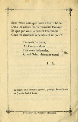 Hymn in honor of our patron saint dedicated to the associates to the tune of the canticle to the Sacred Heart