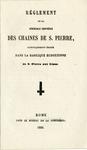 Règlement de la Venerable Confrerie Des Chaines De S. Pierre