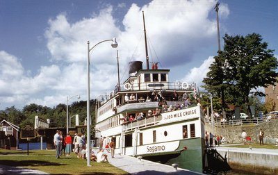 Steamboat Sagamo in Port Carling locks