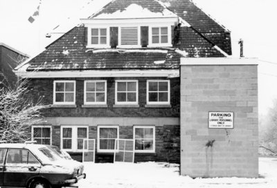 Bracebridge Public Library, rear view, 1970's