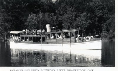 Steamer Mildred on the Muskoka River